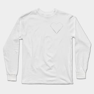 Black Flute Heart Long Sleeve T-Shirt